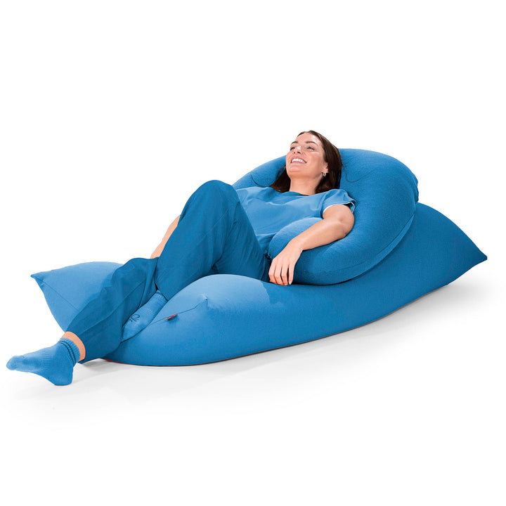 ラウンジャービーズクッション:ブルー/むちゃのびストレッチ– Lounge