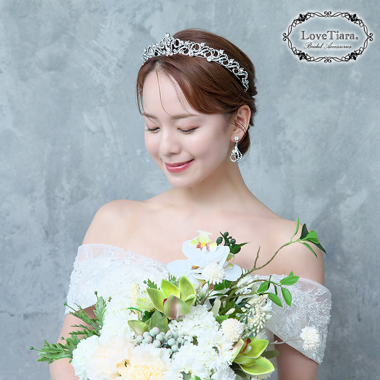 クラシカルクラウンティアラ＆イヤリング／ピアスセット 通信販売