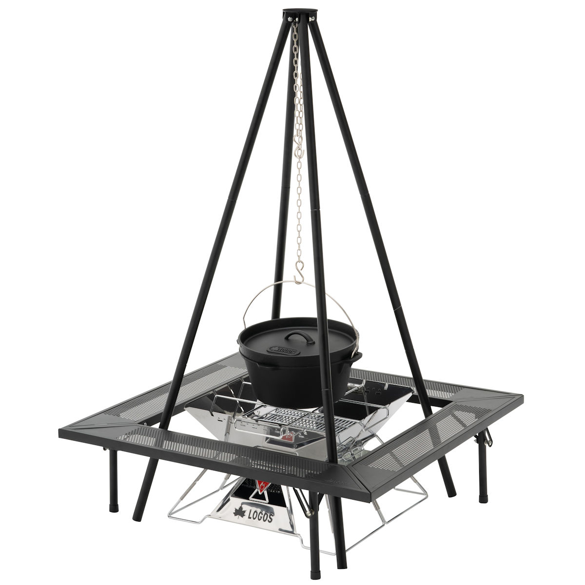 アイアン囲炉裏テーブル|ギア|家具|テーブル|製品情報|ロゴスショップ