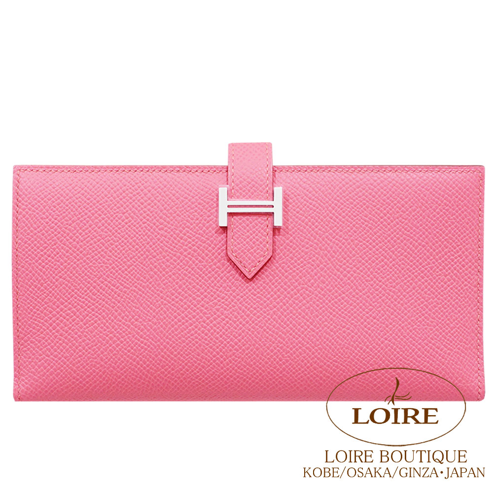 ✴︎美品✴︎HERMES エルメス ベアン スフレ ピンク 二つ折り財布 シルバー HERMES（エルメス） （新品・未使用品）HERMES ベアン スフレ