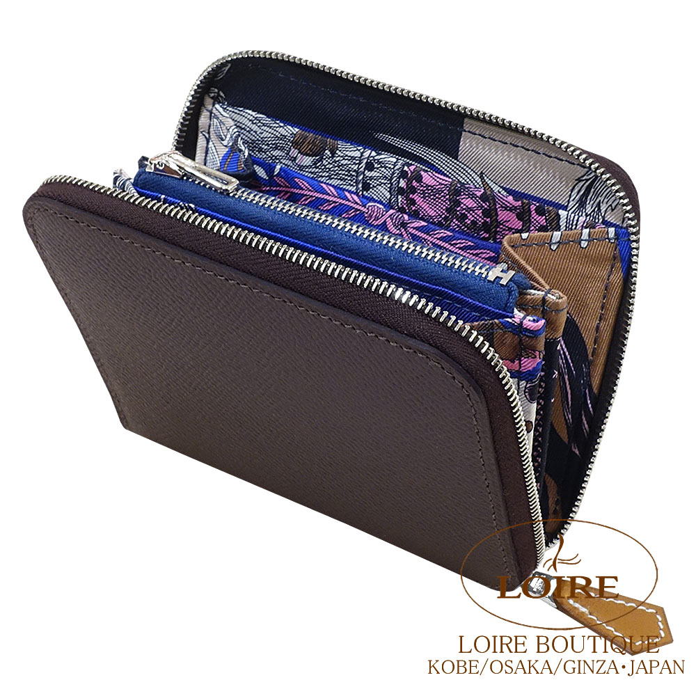 HERMES コンパクト アザップ コンパクト シルクイン ケース レザー HERMES（エルメス） （美品）エルメス アザップ コンパクト シルクイン