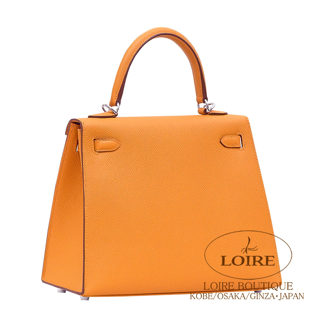 ㊸美品　HERMES　エルメス　オレンジ　空箱　ケリー32・バーキン30用 エルメス バーキン30 オレンジポピー トリヨンクレマンス シルバー金具