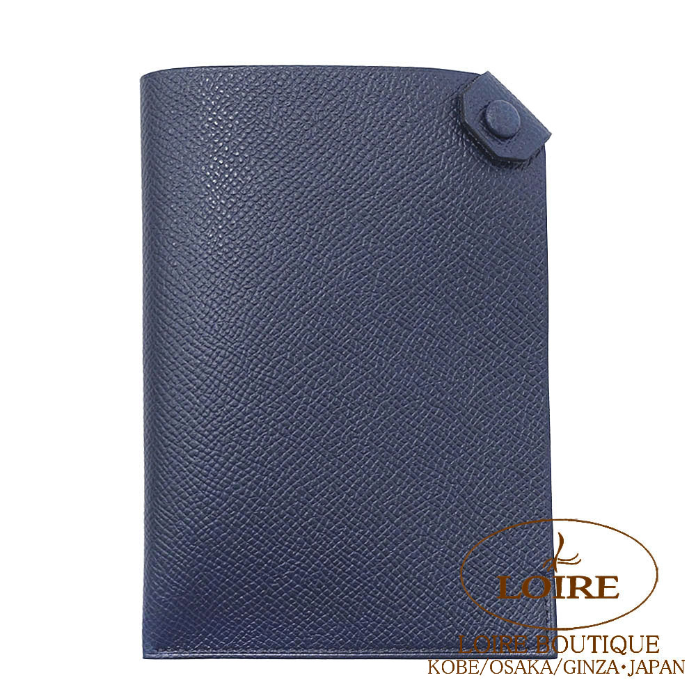 エルメス パスポートケース　ターマック/ネイビー エルメス<br>ターマック PM<br>パスポートケース<br>ブルーインディゴ