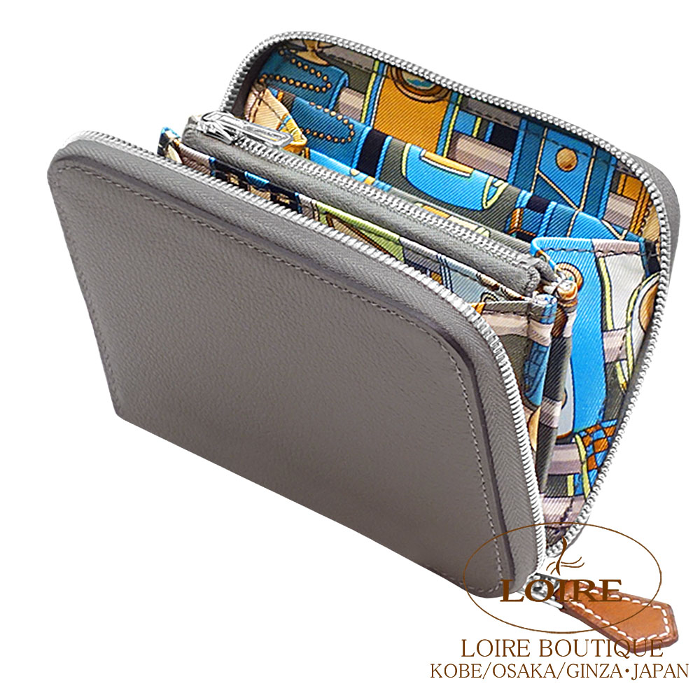 HERMES コンパクト アザップ コンパクト シルクイン ケース レザー HERMES（エルメス） （美品）エルメス アザップ コンパクト シルクイン