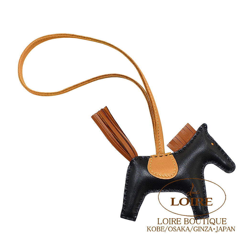 HERMES ロデオチャームpm エルメス<br>ロデオ PM チャーム<br>クロ×シエンヌ×ゴールド<br