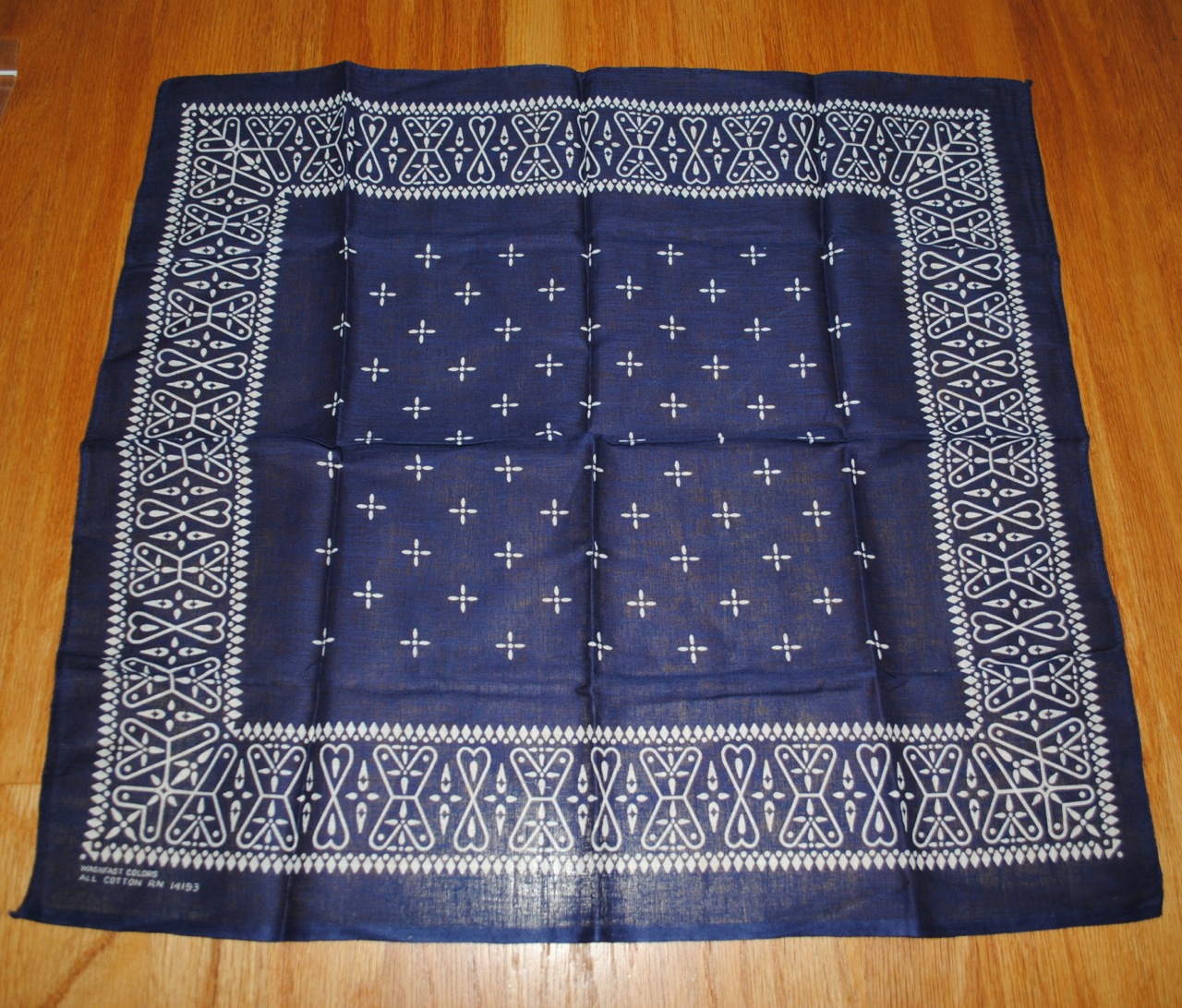 デッドストック ヴィンテージ バンダナ RN14193 クロス | ロングホーン