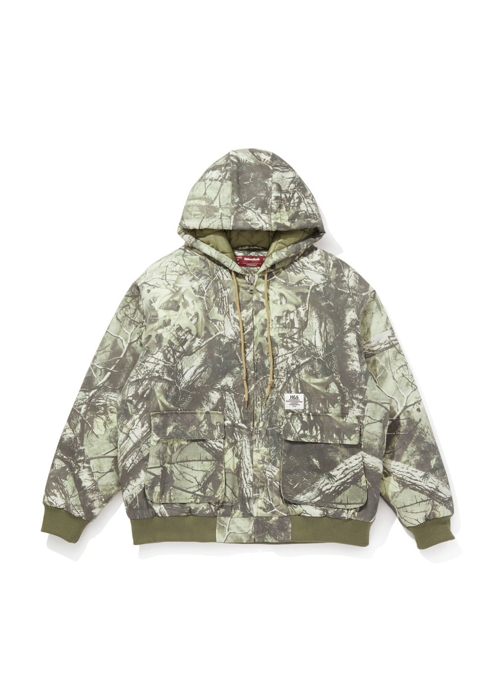HIDE AND SEEK - 【ラスト1点】Camo Zip Hooded Jacket (BEIGE CAMO