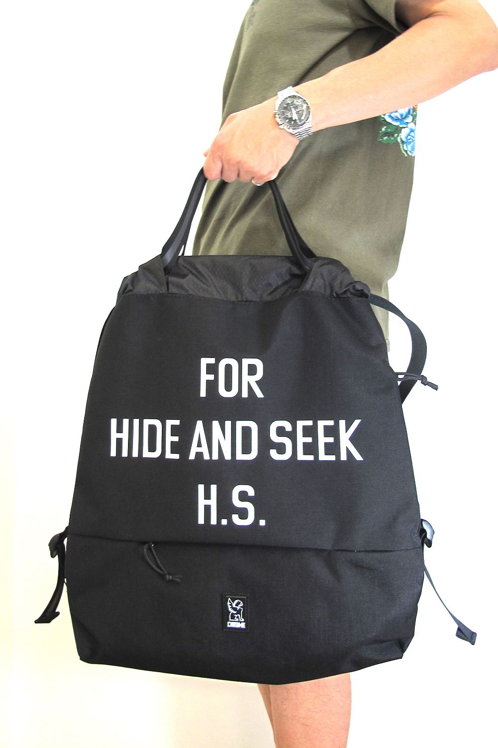 HIDE AND SEEK - × CHROME / GYM BAG (BLACK) / クローム コラボジム