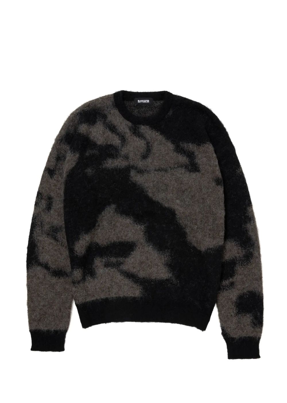 ROTTWEILER - R9 PAINTED KNIT (BLACK) / クルーネック モヘアニット