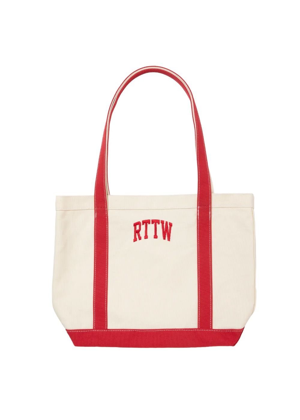 ROTTWEILER - RTTW TOTE BAG (RED) / カレッジロゴ キャンバストート