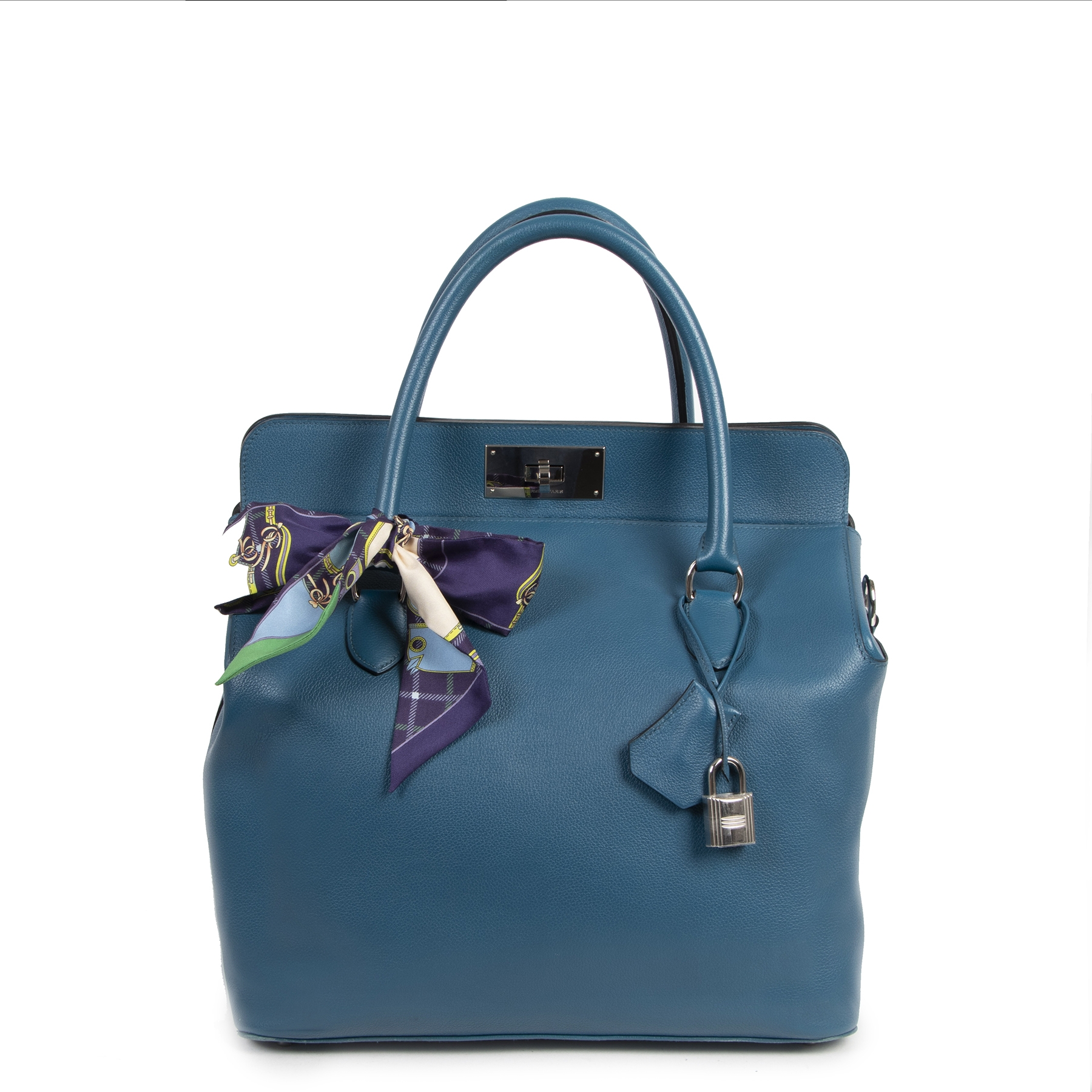 Hermès Toolbox 33 Veau Evercolor Bleu De Galice ○ Labellov ○ Buy