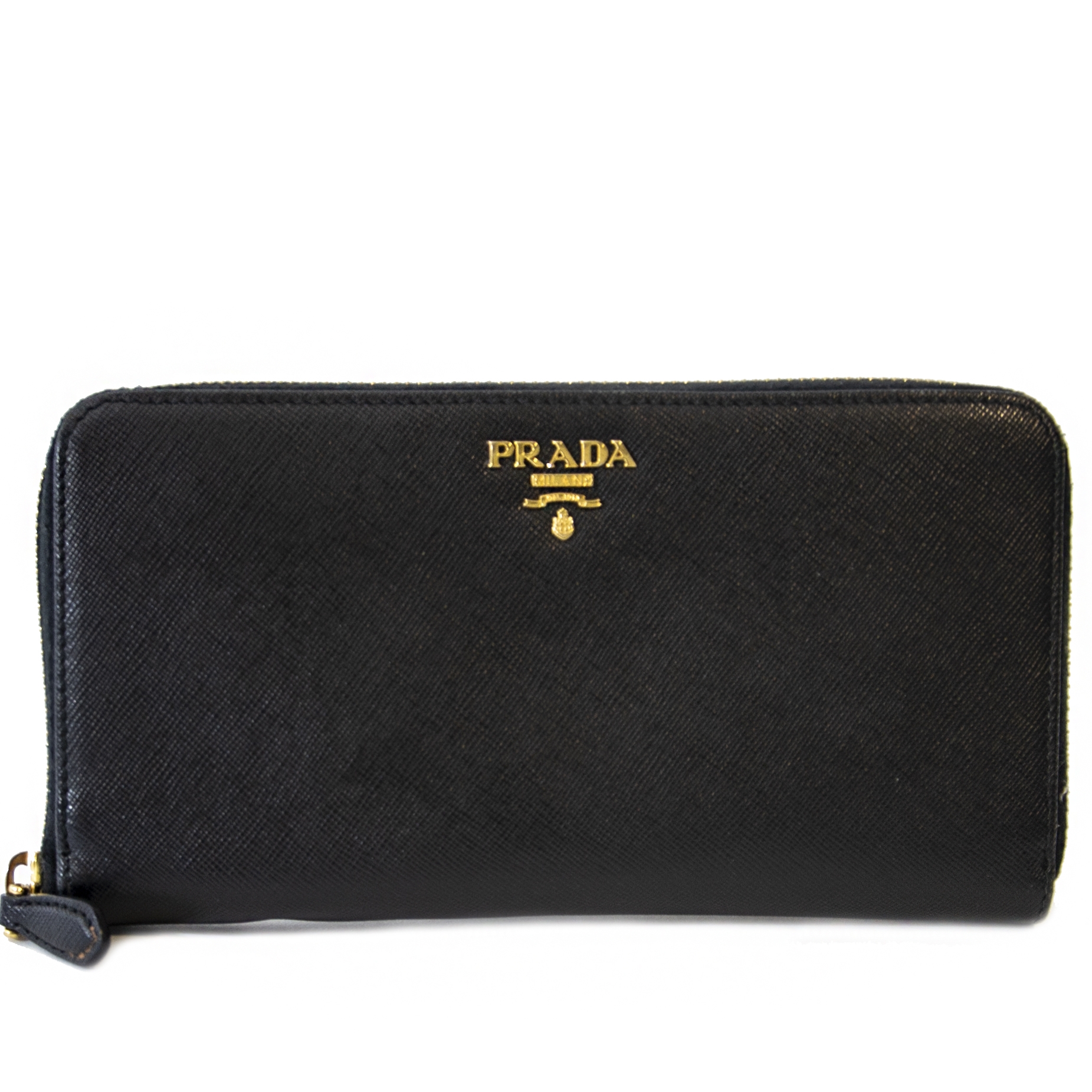 Prada Black Portafoglio Lampo Wallet ○ Labellov ○ Buy and Sell