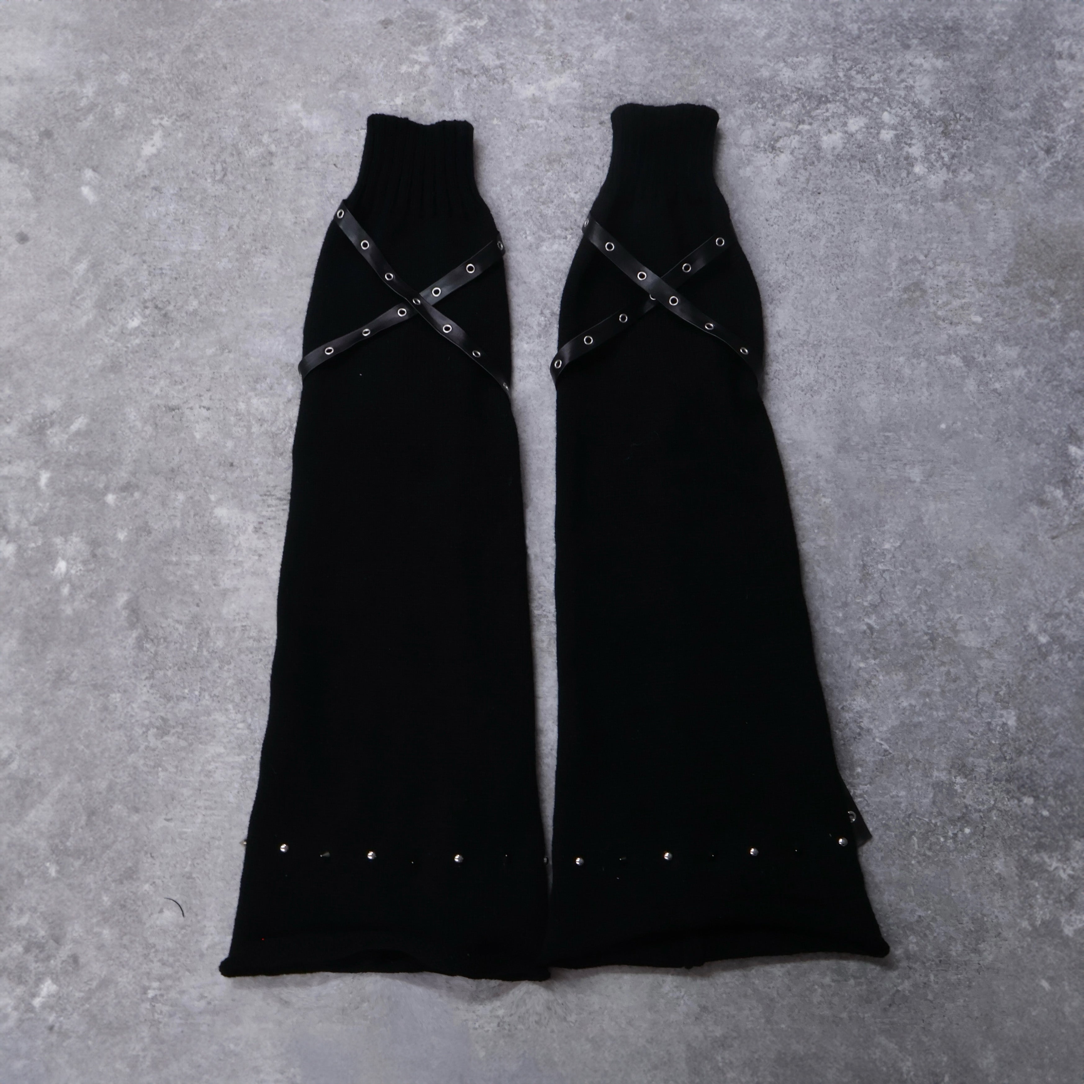 mine》ハトメリボンニーハイレッグウォーマー- LAFARY ONLINE