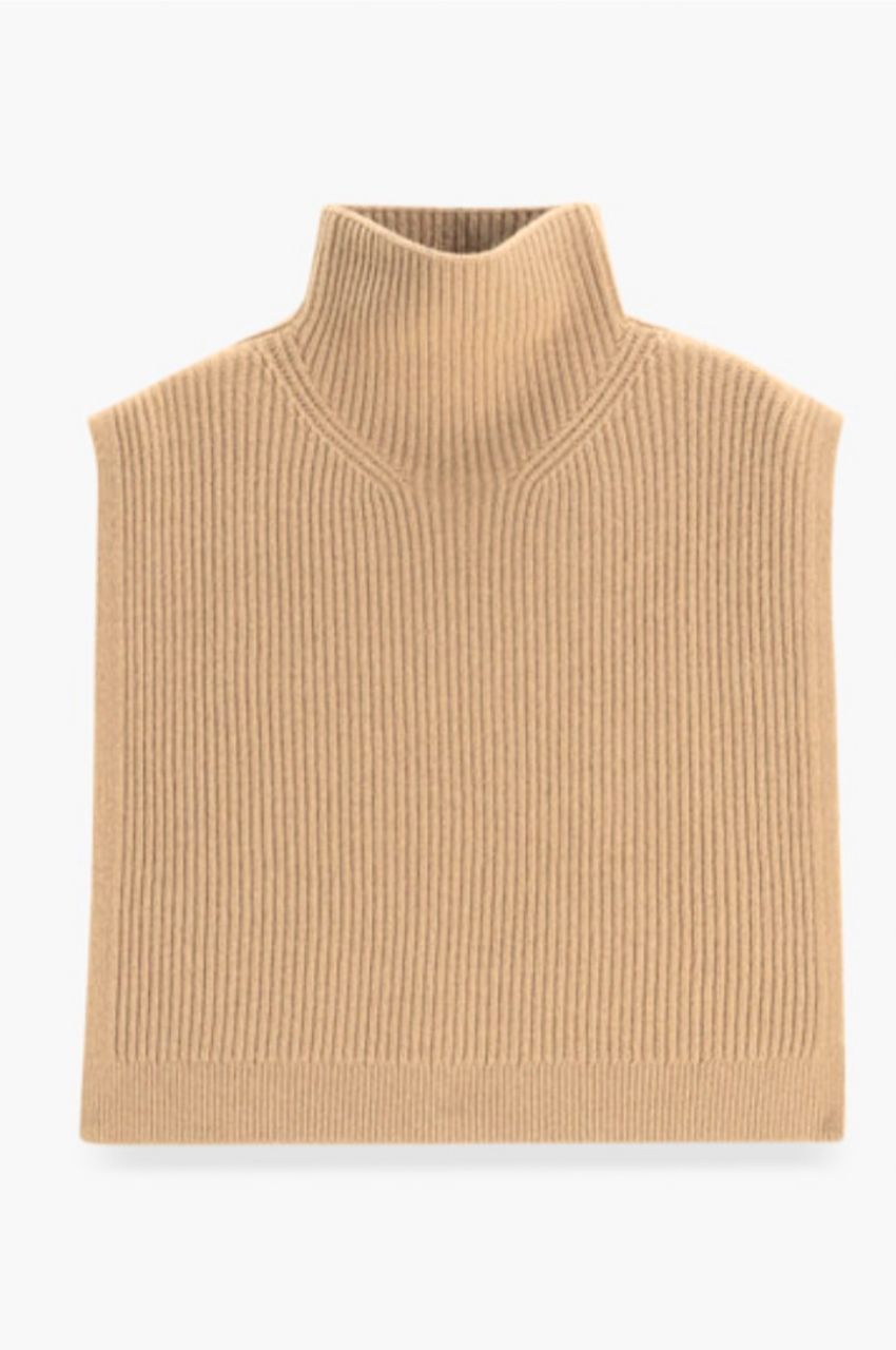 Theory - Felted Wool Cash High Neck Dickie (ダークキャメル) ウール