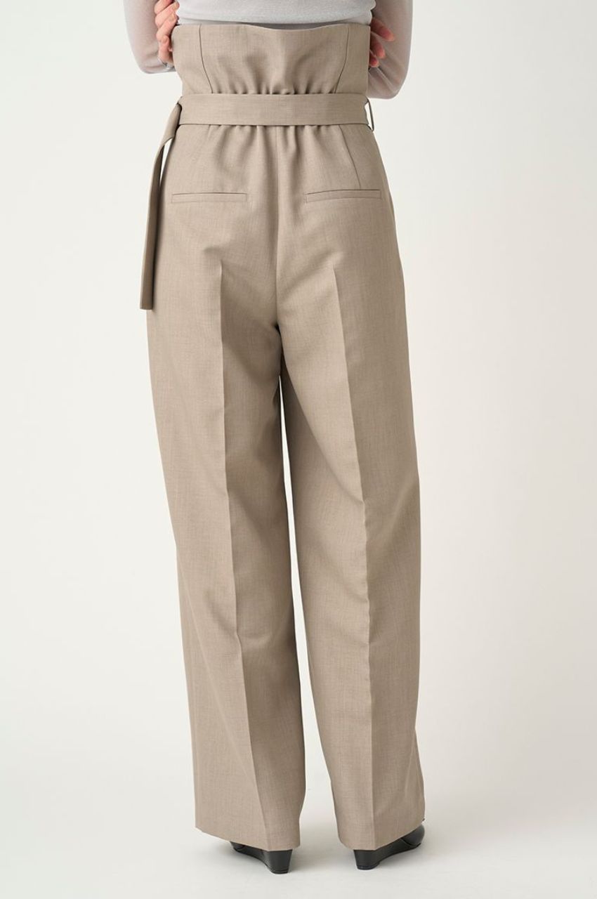 FRAY I.D - 2wayツイルスーパーハイウエストパンツ ( ベージュ