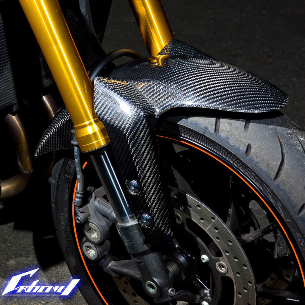 Carbony:カーボニー MT-09 14-年用 ドライカーボン フロントフェンダー