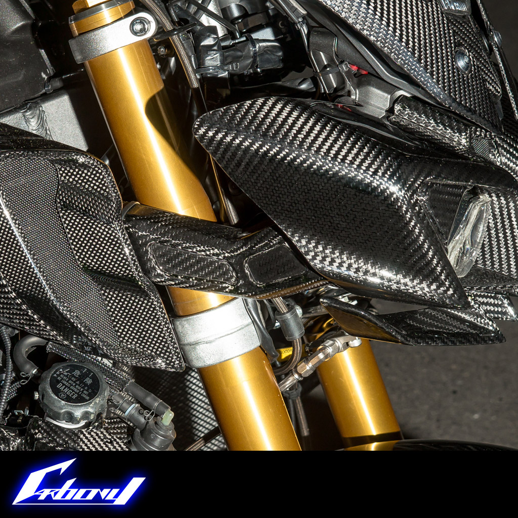 カーボニー MT-10 16-年用 ドライカーボン フロントサイドパネル YA