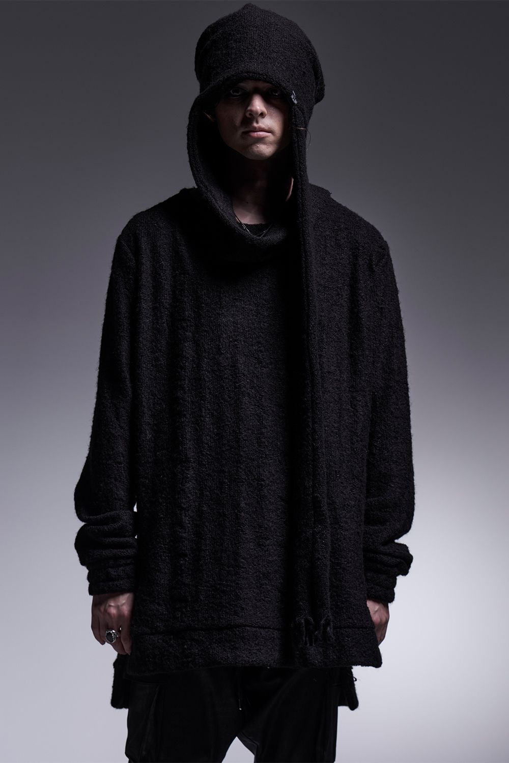 kiryuyrik - Border Stole Cap / ボーダー ストールキャップ | laid-back