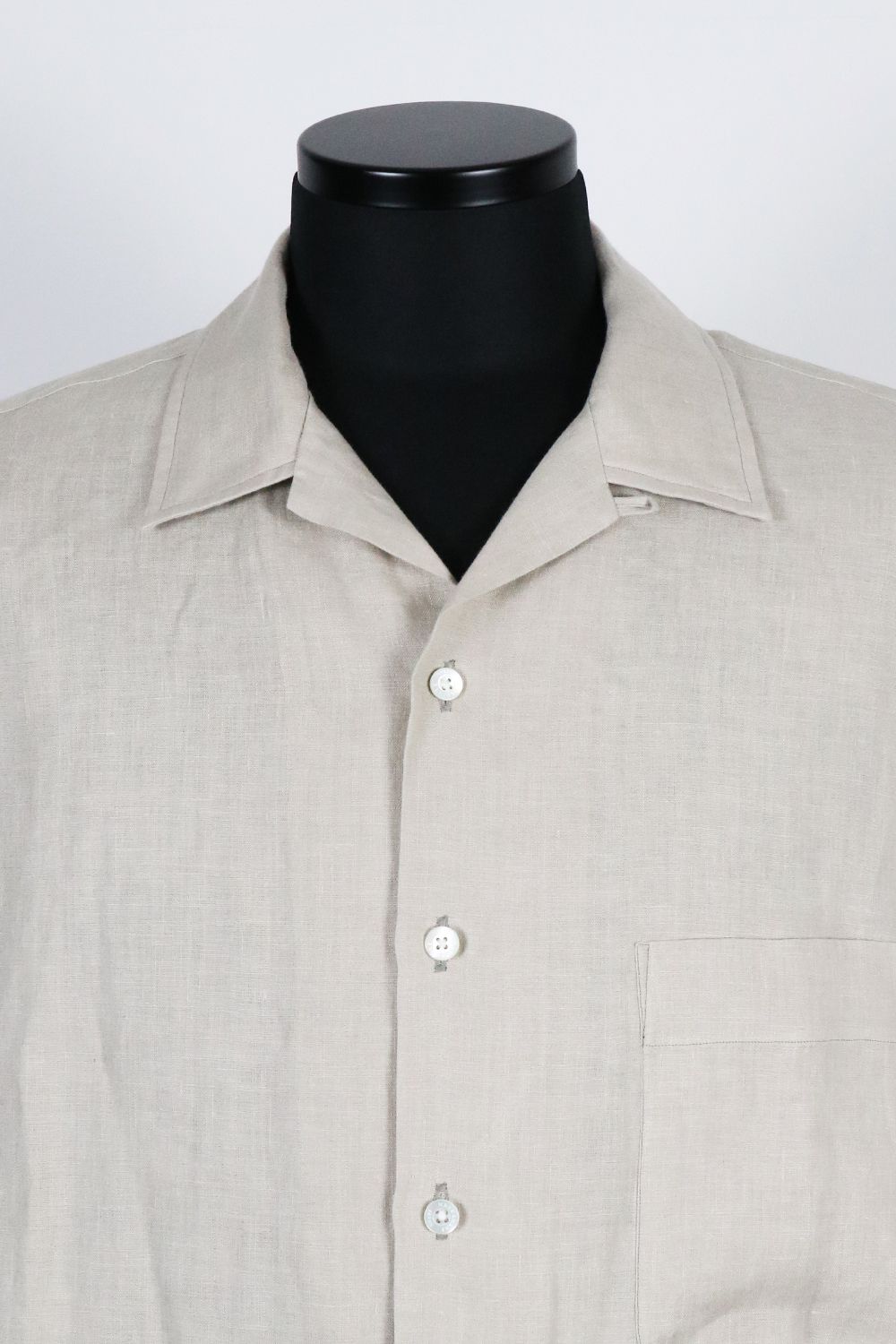 MARKAWARE - HEMP SHIRTING OPEN COLLAR SHIRT L/S / ヘンプ シャー