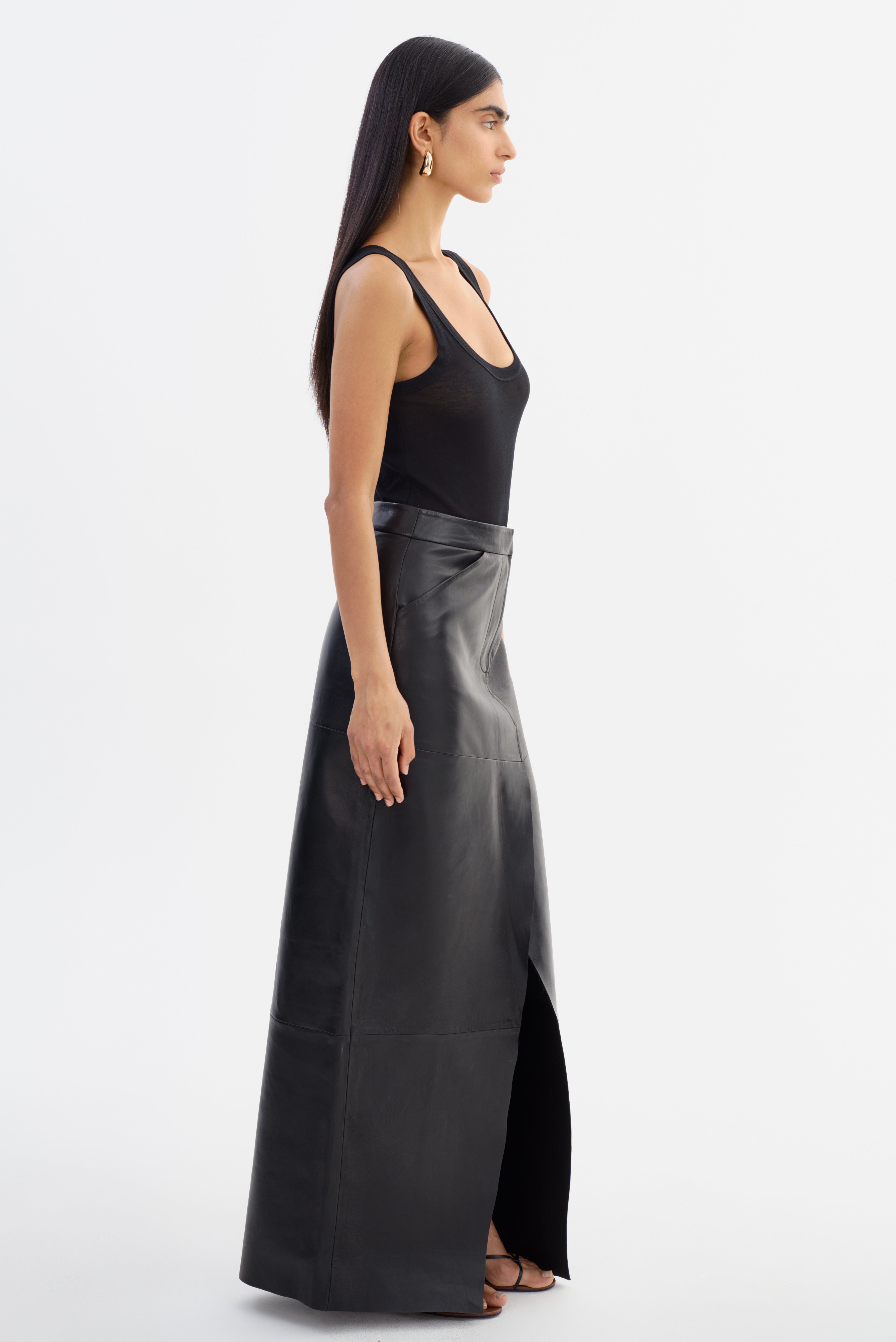 MARIETTE | Leather Maxi Skirt – LAMARQUE