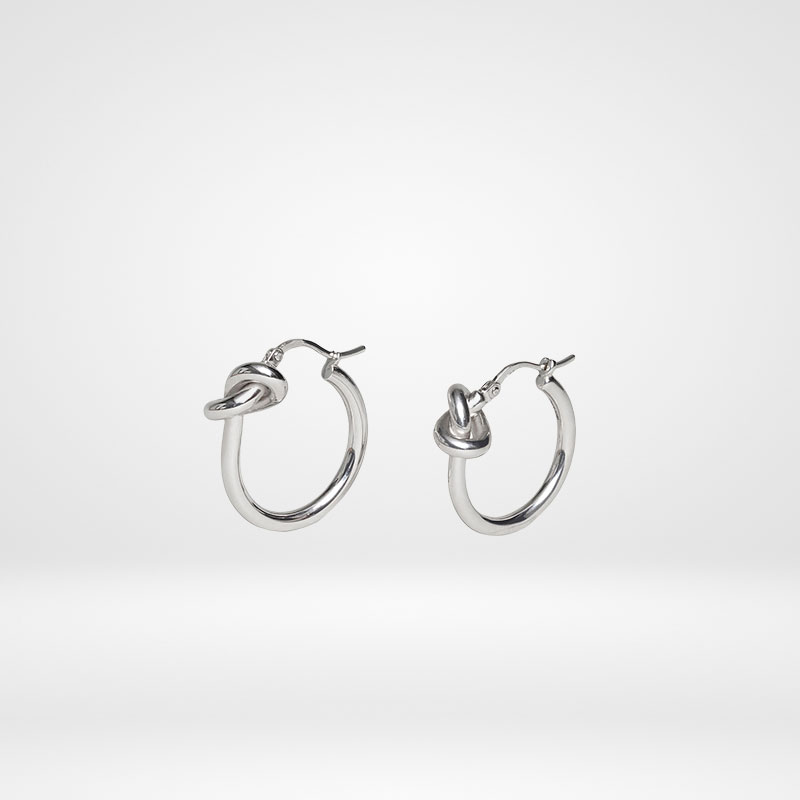 セリーヌ ピアス CELINE KNOT SMALL HOOPS EARRINGS メタル フープ