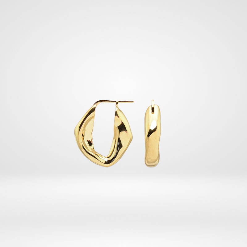 セリーヌ ピアス CELINE Metallic Swirl HOOPS EARRINGS メタル フープ