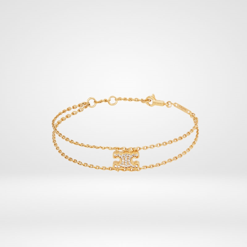 セリーヌ ブレスレット CELINE TRIOMPHE RHINESTONE SUSPENDED