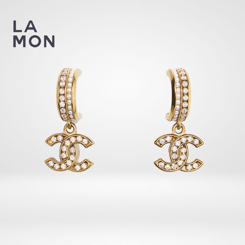 シャネル ピアス CHANEL EARRING AB5673 ココマーク メタル ストラス