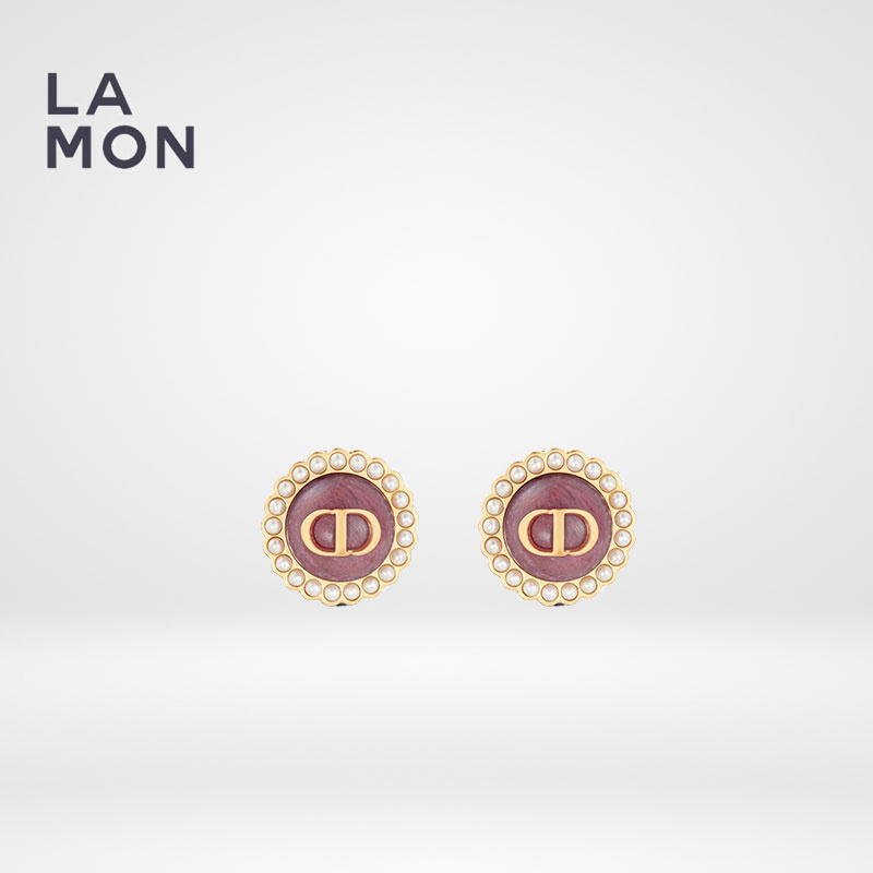 ディオール ピアス DIOR PETIT CD EARRINGS メタル レジン パール