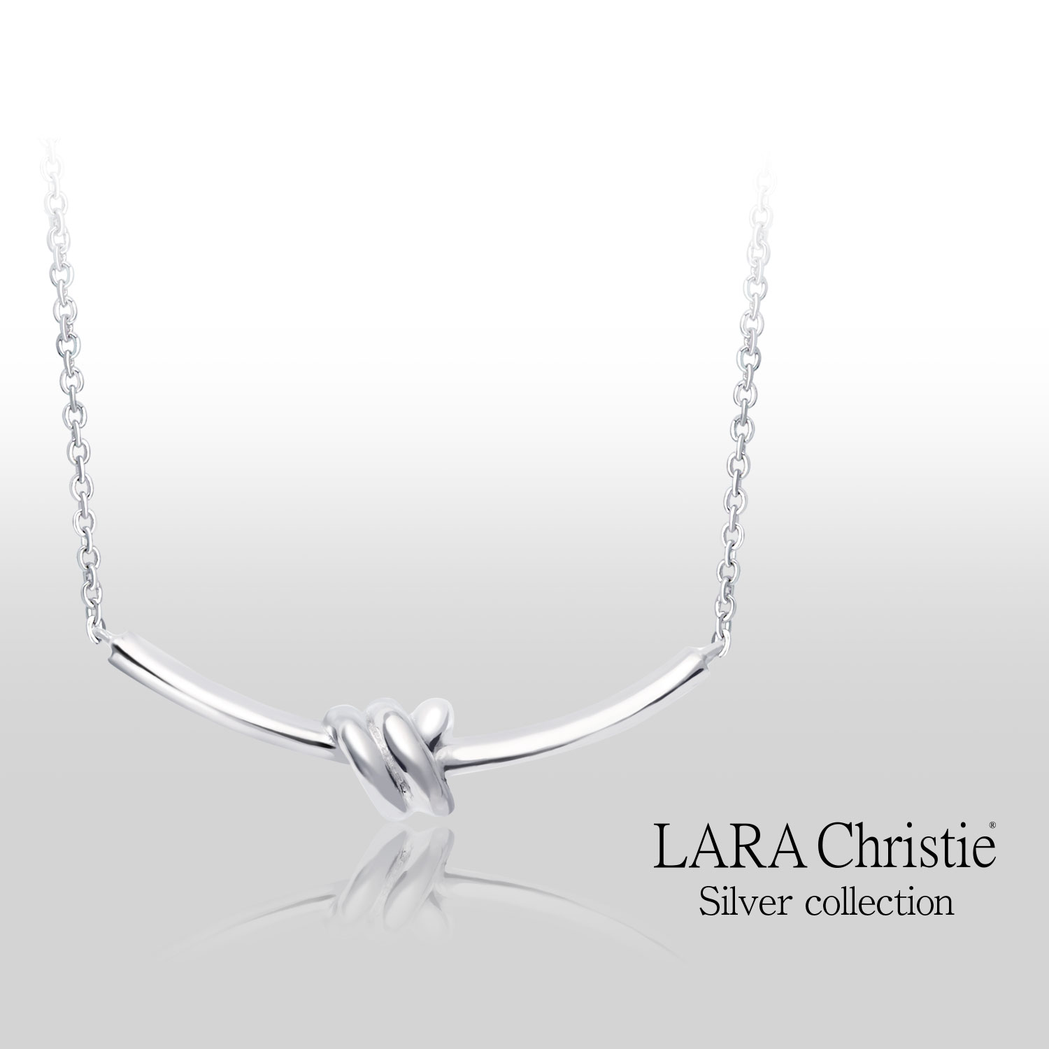 ネックレス レディース 結び目 デザイン シルバー925 [ WHITE Label ]