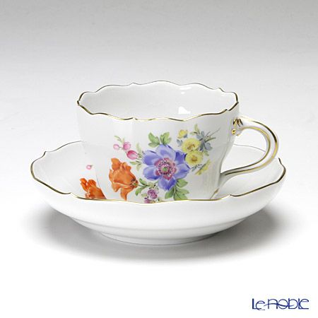 マイセン カップ＆ソーサー6客 花 紙箱・袋付きR1552 マイセン カップ