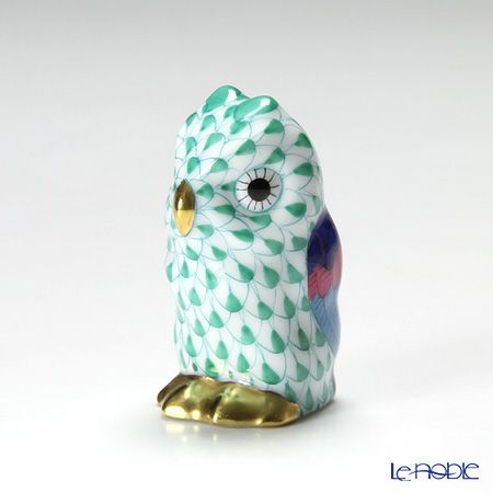 ヘレンド (HEREND)人形 05102-0-00 VHV ミニフクロウ グリーン