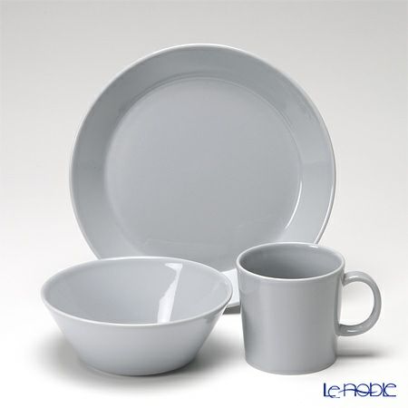 イッタラ（iittala） ティーマ パールグレイ マグ＆プレート＆ボウル 3