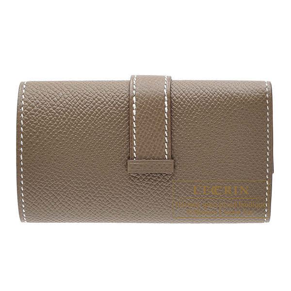 エルメス ベアンキーケース/4連 エトゥープ ヴォーエプソン シルバー