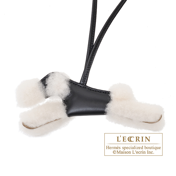 エルメス バディチャーム ブラック アニョーミロ/メリノウール