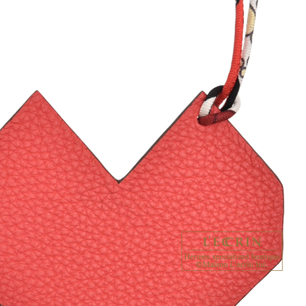 エルメス プティアッシュ ハート レッド/グレー レザー | エルメス
