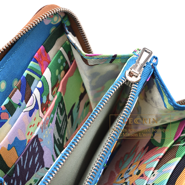 エルメス アザップ シルクイン コンパクト ゴールド/ ブルーイドラ