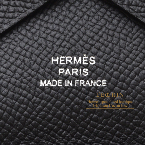 エルメス カルヴィ デュオ ブラック ヴォーエプソン シルバー金具