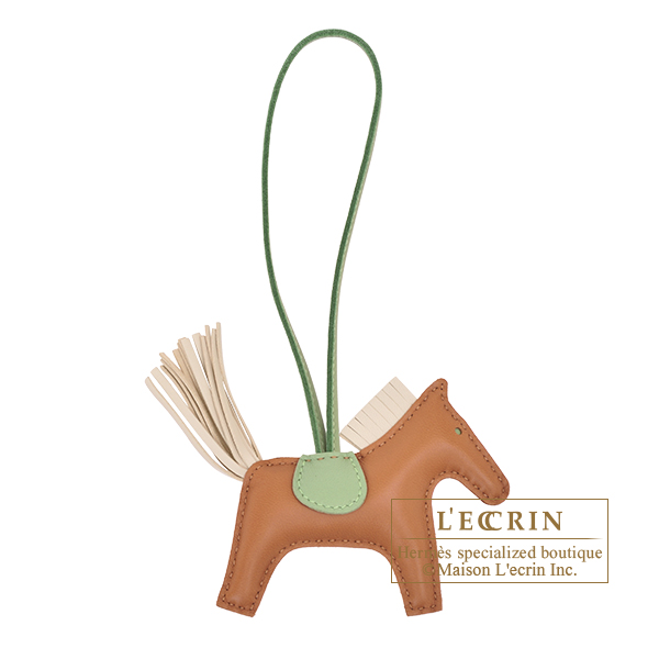 エルメス ロデオチャームPM ゴールド/クレ/ヴェールクリケット