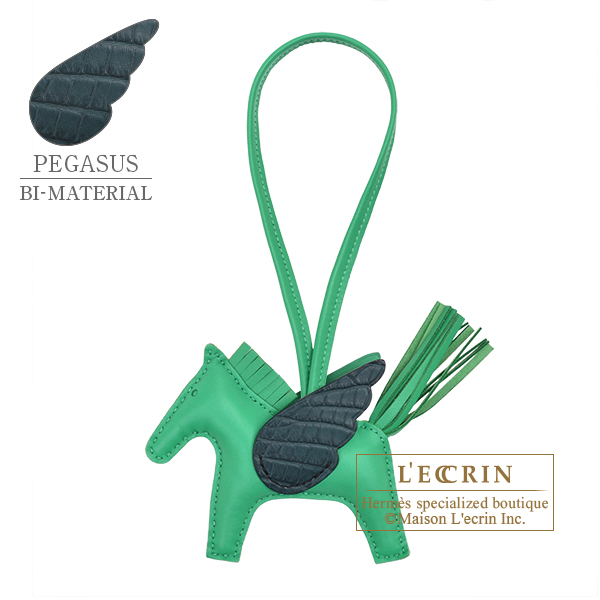 エルメス ロデオチャームペガサスタッチPM ミント/ヴェールルソー
