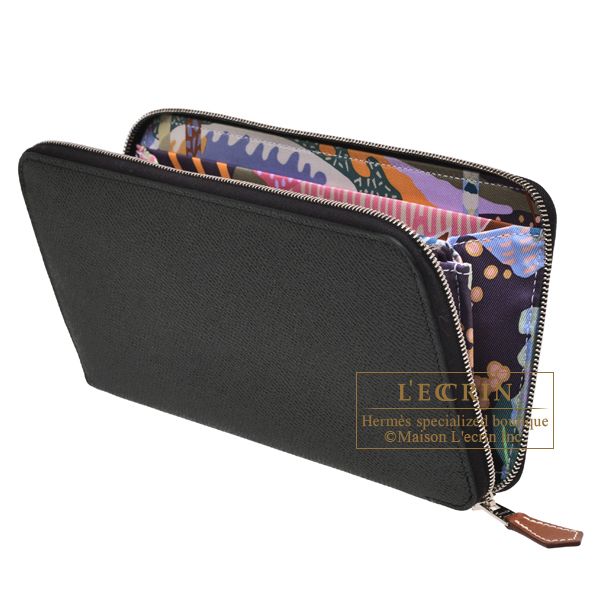 エルメス アザップ シルクイン ロング ブラック/ カシス ヴォー