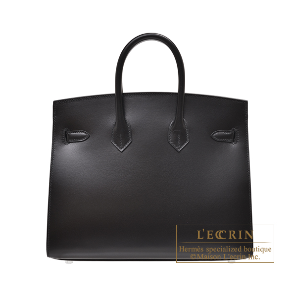 エルメス バーキンセリエ25 ブラック ボックスカーフ シルバー金具