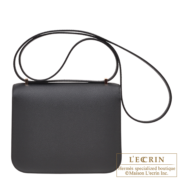 エルメス コンスタンスミニ ミラー ブラック ヴォーエプソン ローズ