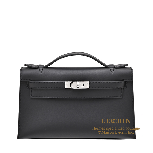 エルメス ポシェットケリー ブラック スイフト シルバー金具