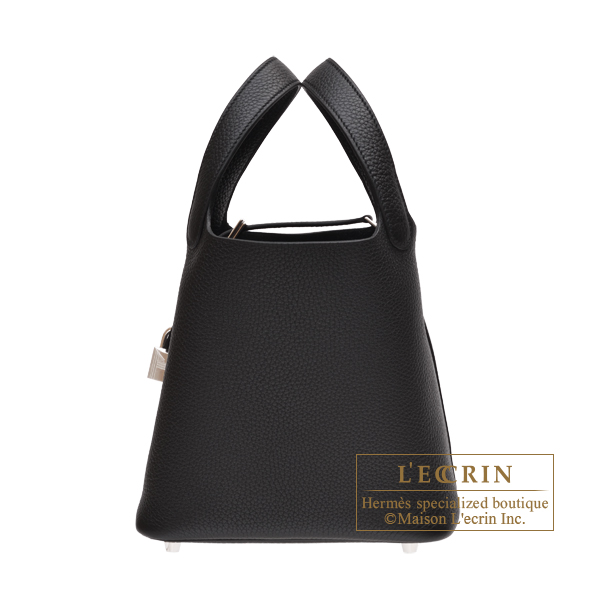 エルメス ピコタンロック18/PM ブラック トリヨンクレマンス シルバー