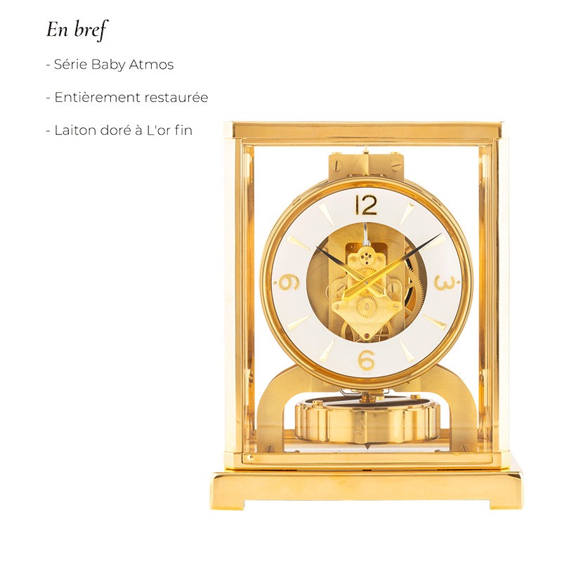 Jaeger-LeCoultre Atmos clock brass gold-plated 1950s - Lepage