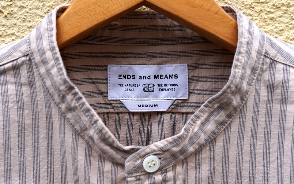 ENDS and MEANS エンズアンドミーンズ P/O Shirts ＜ベージュ