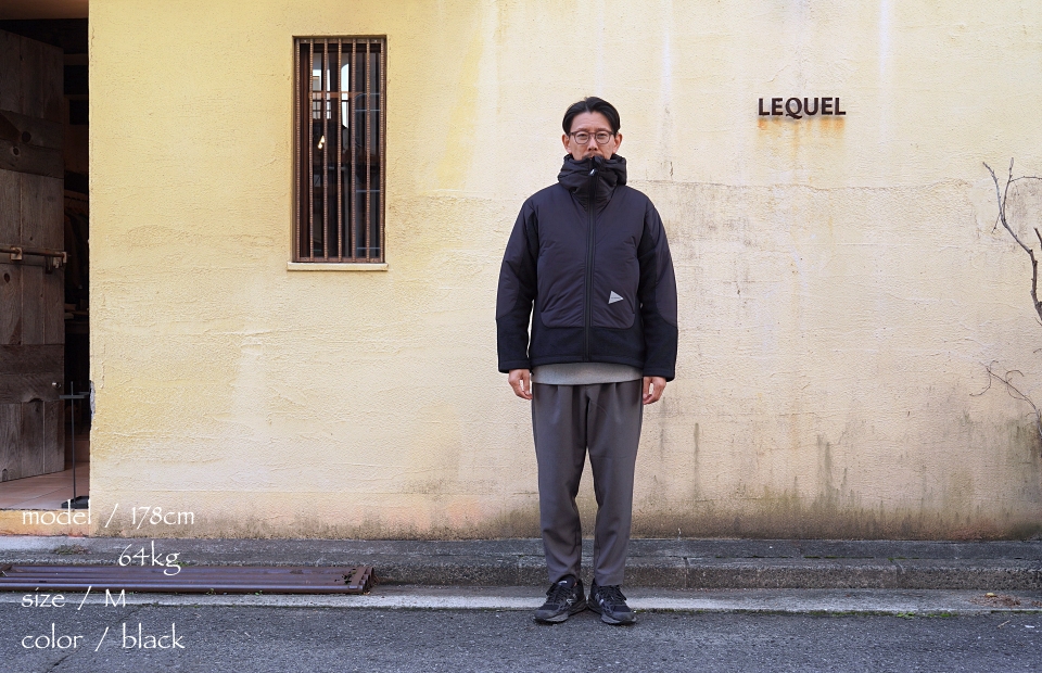 and wander アンドワンダー top fleece jacket ＜ブラック＞ 商品詳細