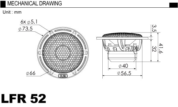BLAM ブラム LFR 52（LIVEシリーズスピーカー） 50mm フルレンジ