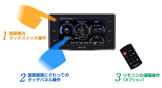 ZERO 706V】 コムテック レーダー探知機 3.2インチ大画面＆コンパクト